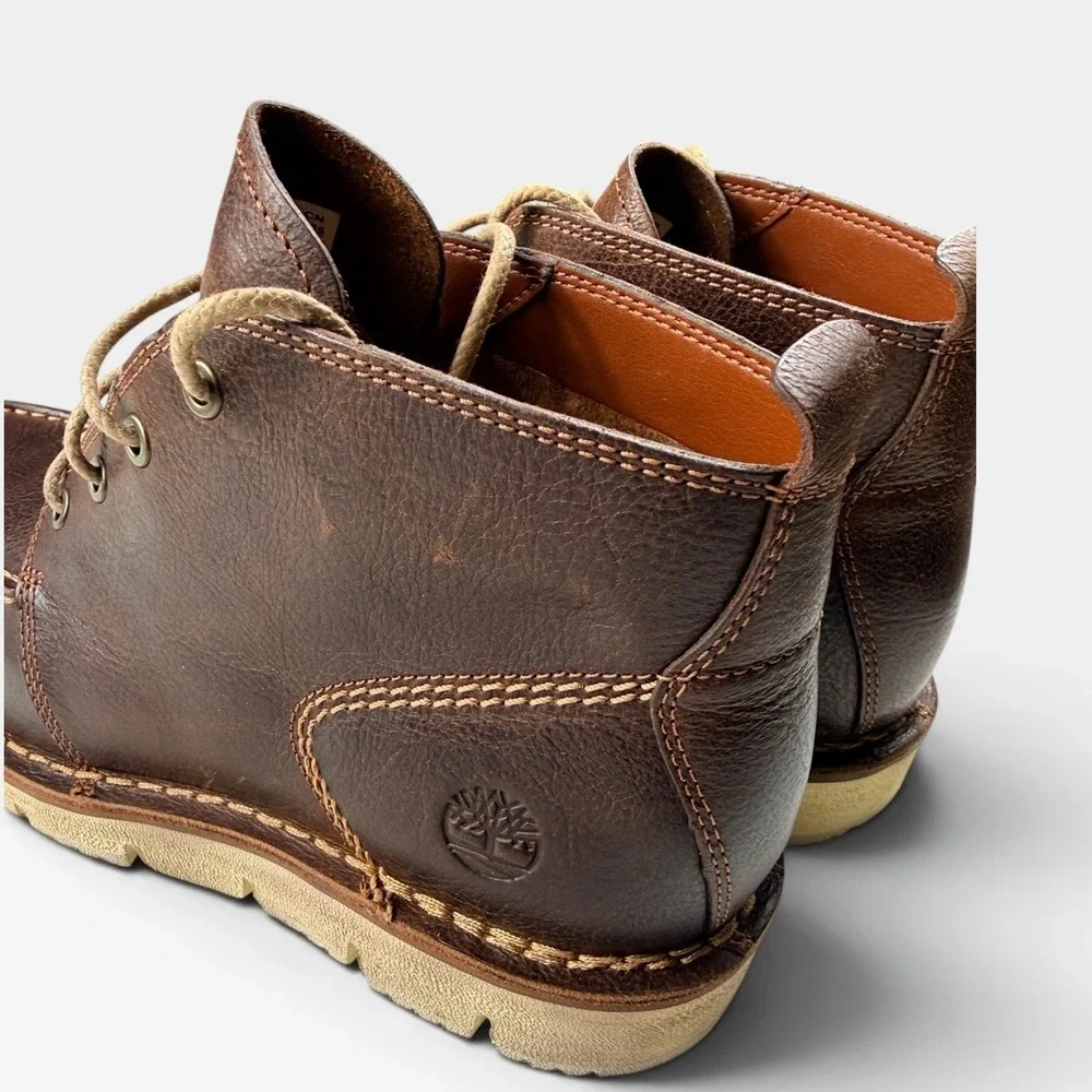 Timberland Westmore Mid Lace Chukka Boot Mens 8 Brown Leather TB0A1JTW245 NEW